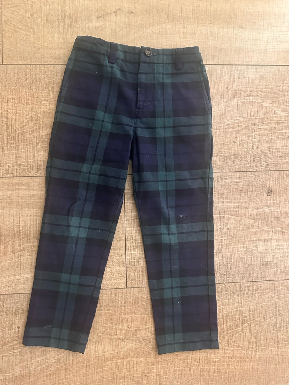 Boys Vineyard Vines Holiday Pants Size 5 Plaid Green and Blue